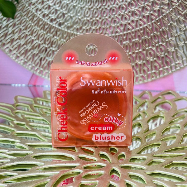 Swanwish cheek color silky cream blusher 3.3 g  02 sunset orange
