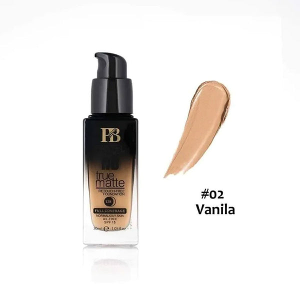 PASTEL BEAUTY HD True Matte Full Coverage Foundation 30ml ( 02 Vanila )