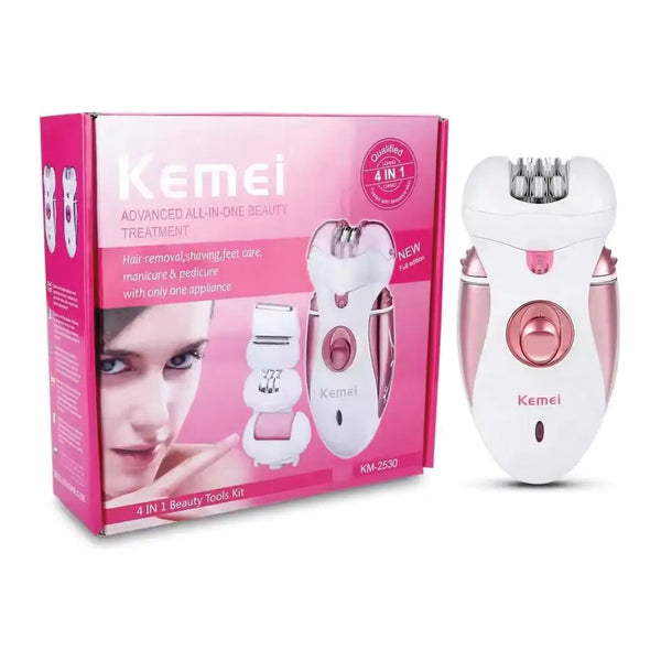 Kemei KM-2530 4 In 1 Rechargeable Epilator & Shaver Set