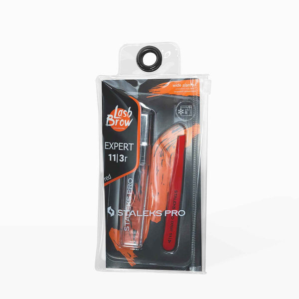 Eyebrow tweezers red EXPERT 11 TYPE 3r (wide beveled)
