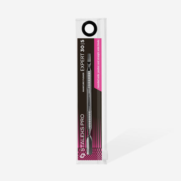 Manicure pusher EXPERT 30 TYPE 5 (rounded wide pusher and straight blade)