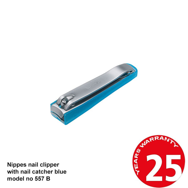 Nippes Nail Clipper With Nail Catcher Blue Model No 557 B