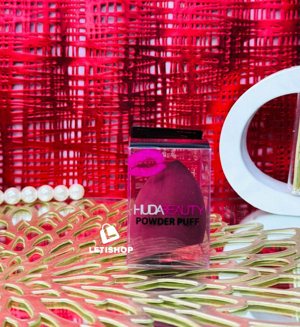 Huda beauty powder puff nude color