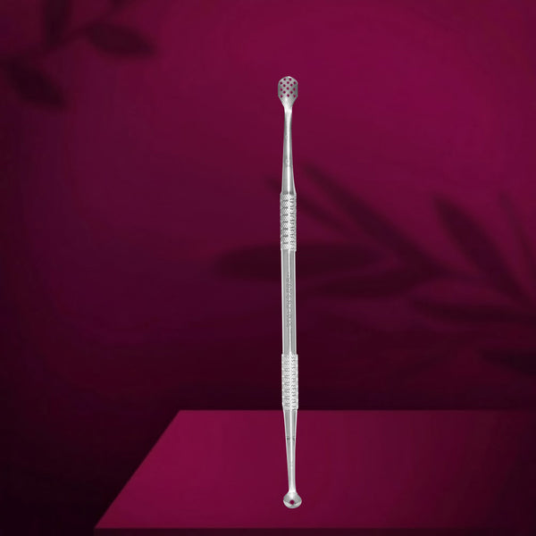 Cosmetology double-ended spoon EXPERT 20 TYPE 1 (Uno and oval with 15 holes)