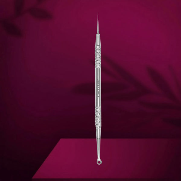 Cosmetology double-ended tool EXPERT 21 TYPE 4 (Uno spoon with larger hole size and Vidal needle straight)